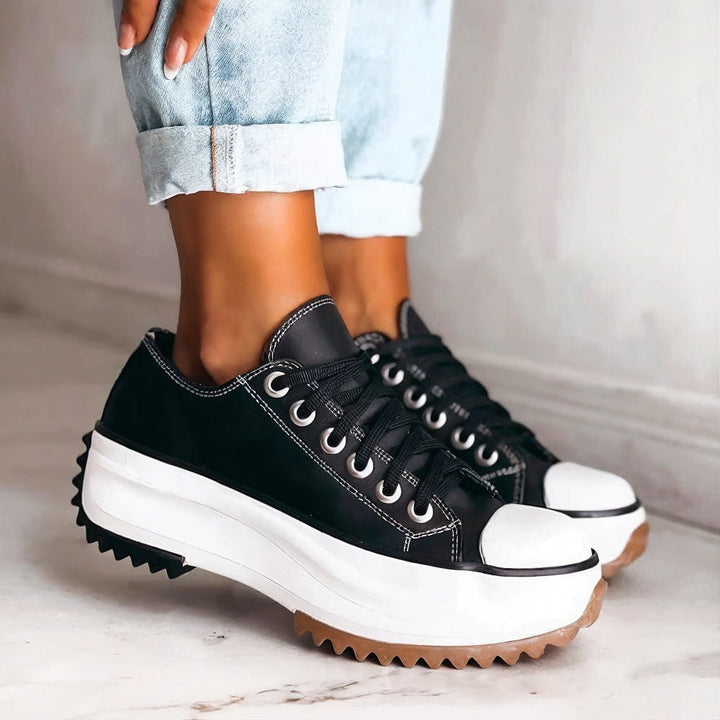 Elina - Læder Plateau Sneakers