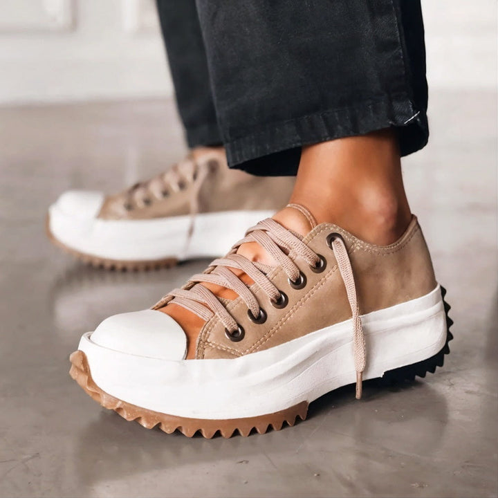 Elina - Læder Plateau Sneakers
