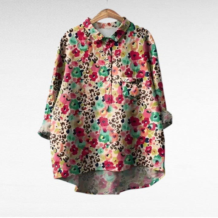 Rose | Klassisk Blomster Bluse
