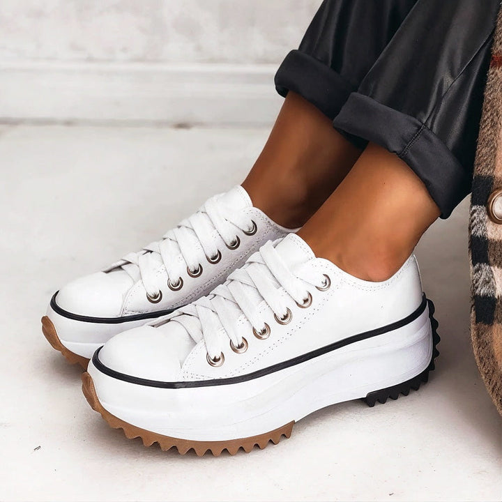 Elina - Læder Plateau Sneakers