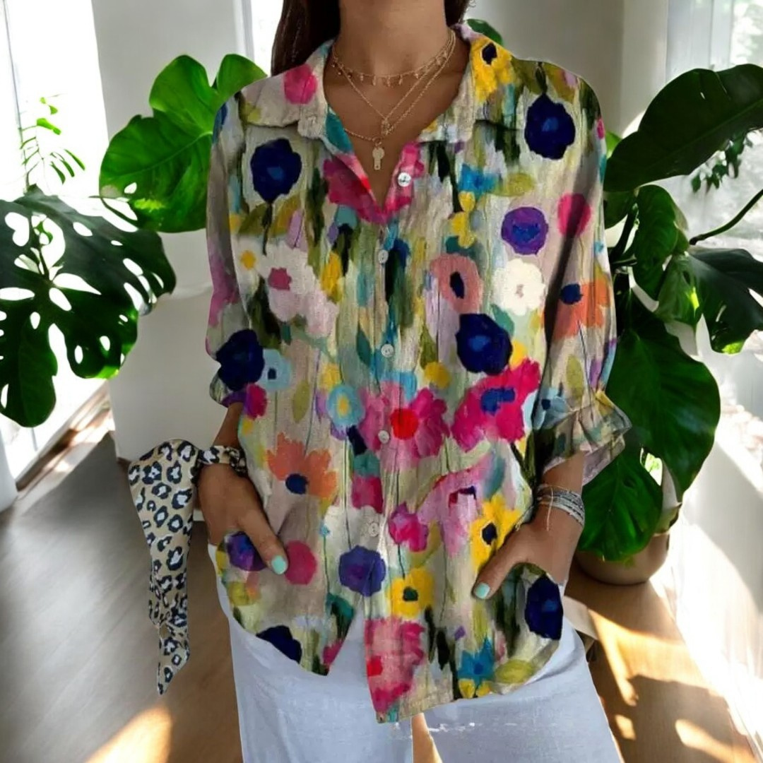 Carla | Stilfuld Knap-Down Skjorte