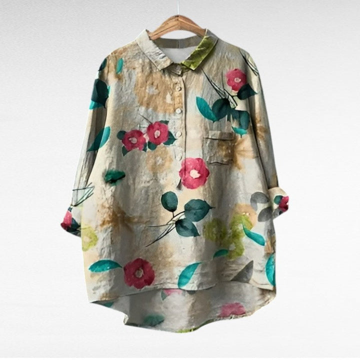 Emma | Klassisk Blomster Bluse