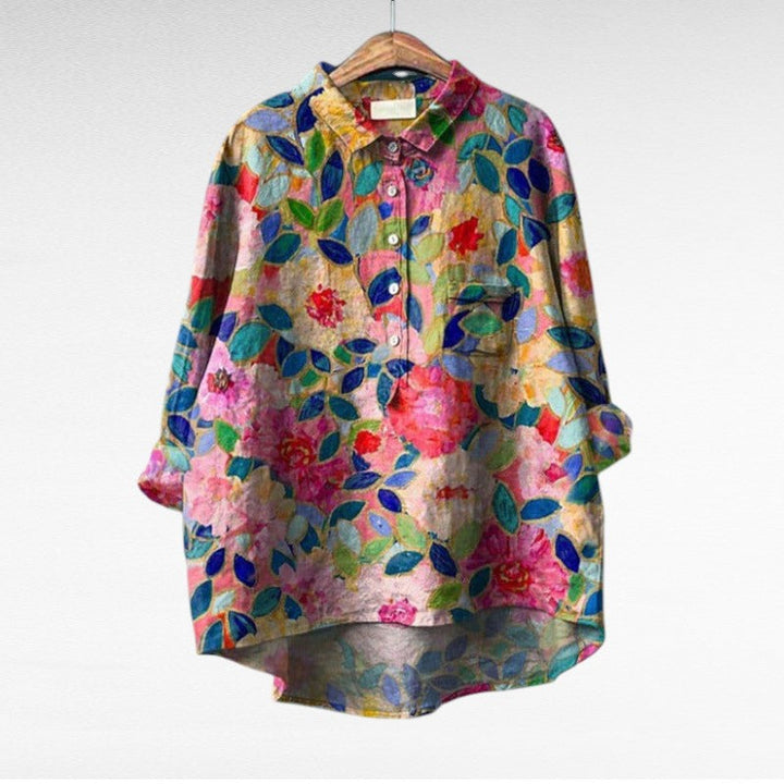 Lucia | Klassisk Blomster Bluse