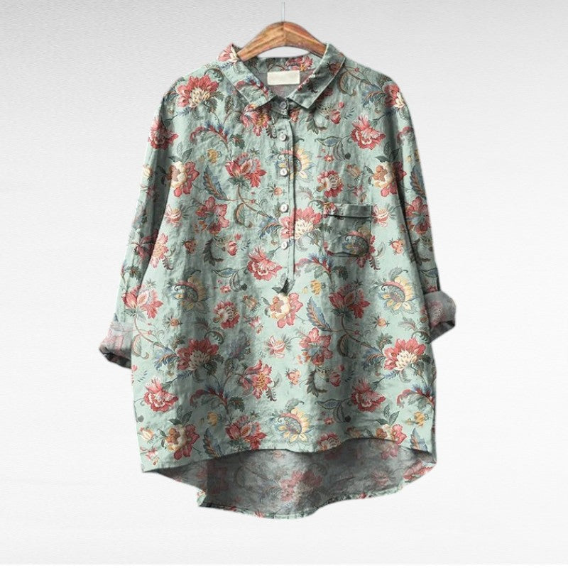 Lucia | Klassisk Blomster Bluse