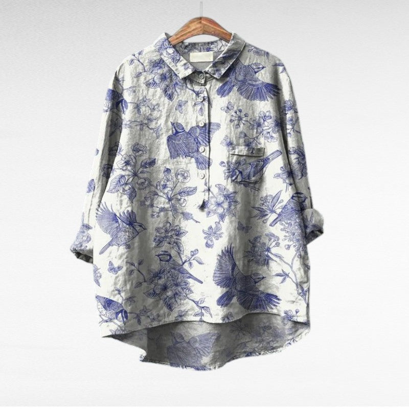 Lucia | Klassisk Blomster Bluse