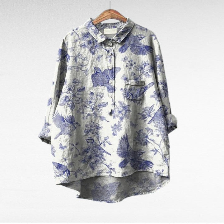 Lucia | Klassisk Blomster Bluse