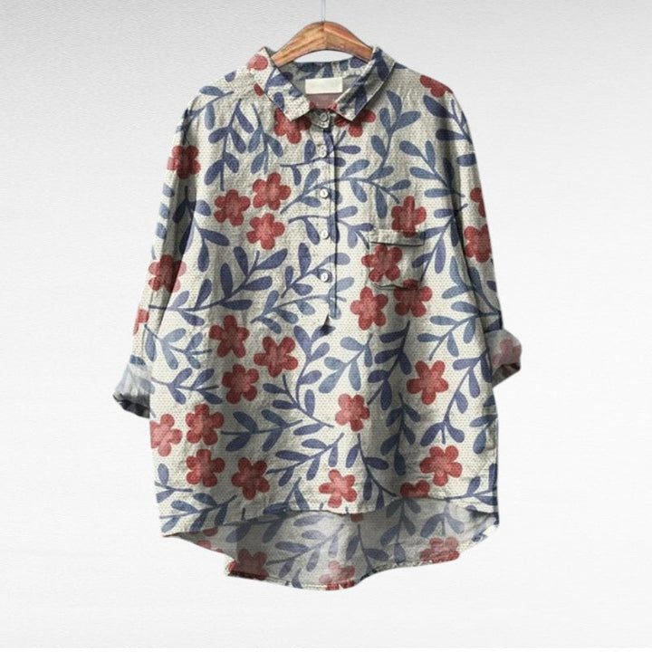 Lucia | Klassisk Blomster Bluse