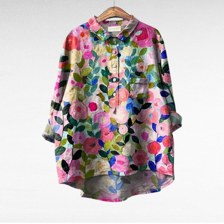 Lucia | Klassisk Blomster Bluse