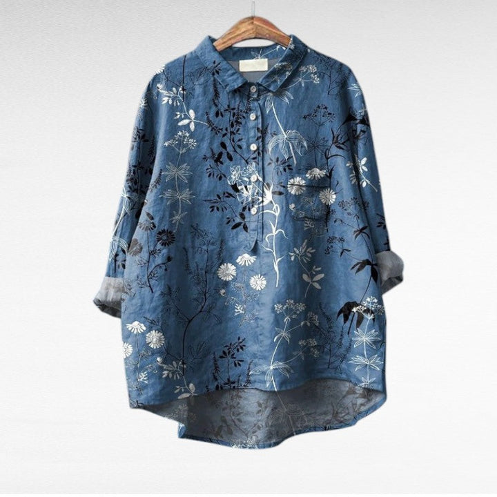 Lucia | Klassisk Blomster Bluse
