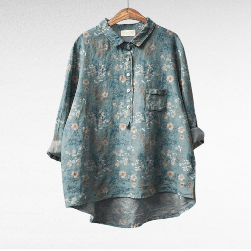 Lucia | Klassisk Blomster Bluse