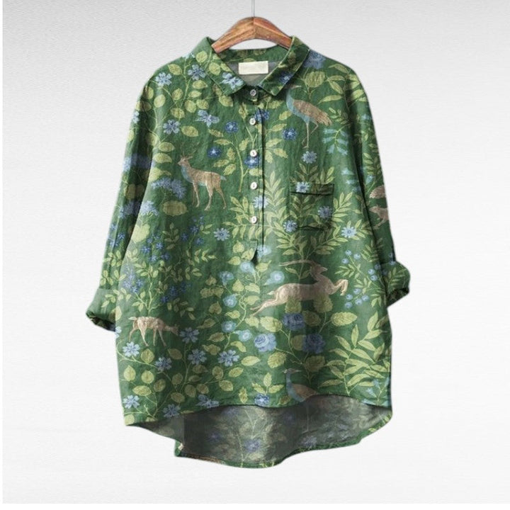 Lucia | Klassisk Blomster Bluse