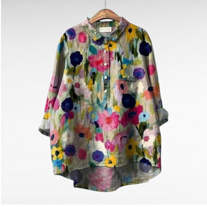 Lucia | Klassisk Blomster Bluse