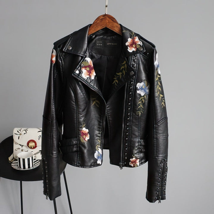Lotte | Stilfuld Floral Biker Jakke