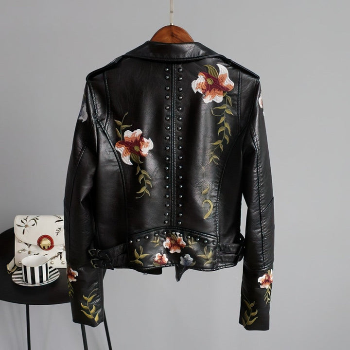Lotte | Stilfuld Floral Biker Jakke