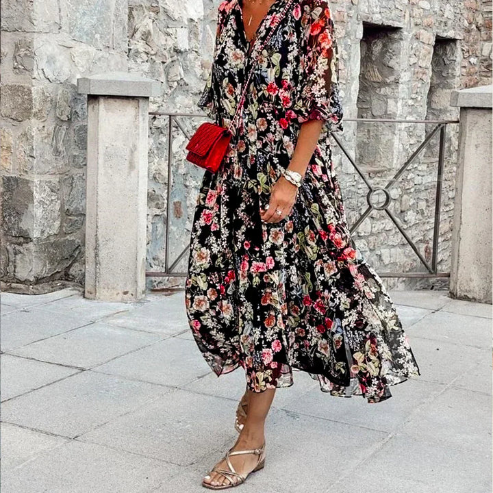 Undine | Blomstret Maxi Kjole
