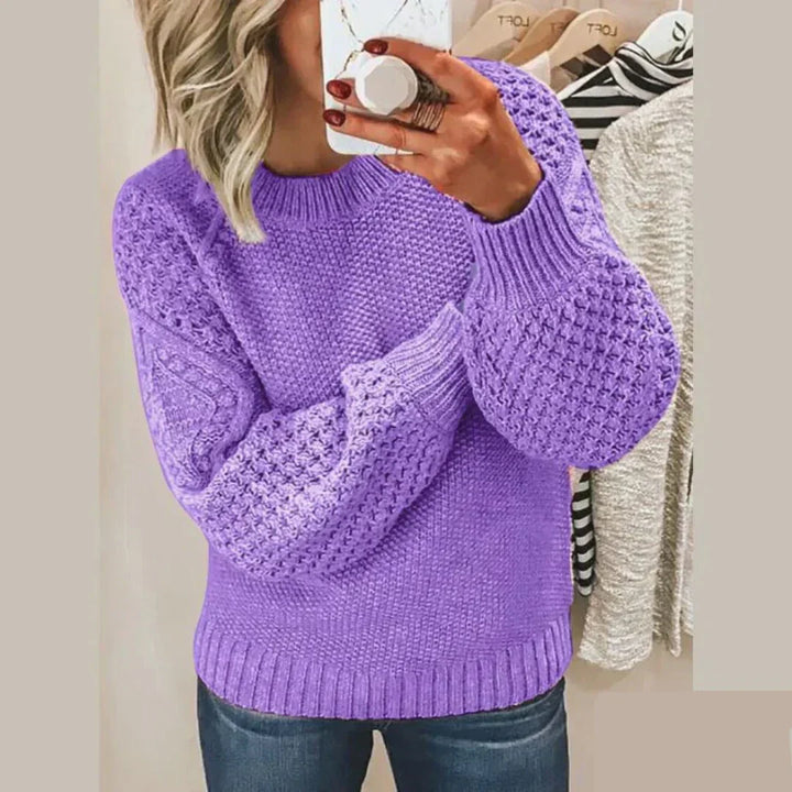Kayla | Stilfuld Tekstureret Strik-Sweater
