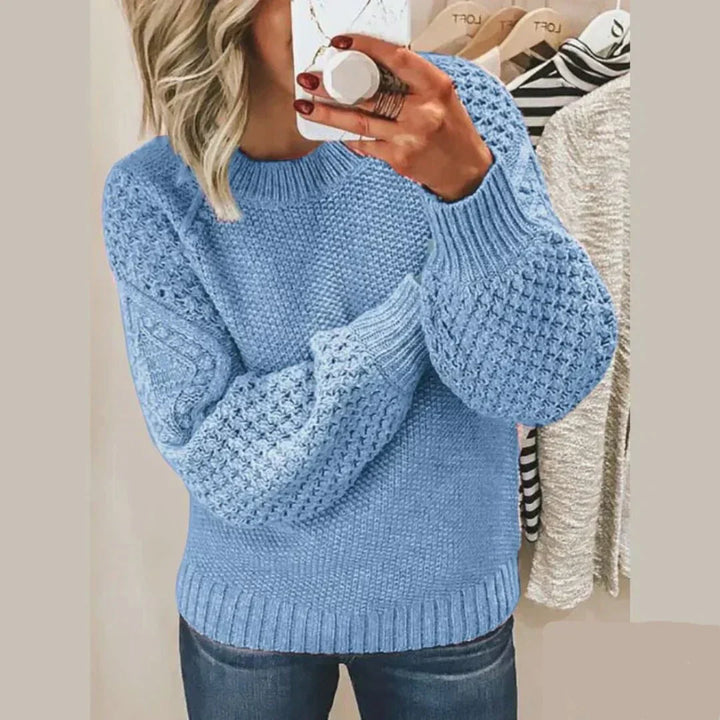 Kayla | Stilfuld Tekstureret Strik-Sweater