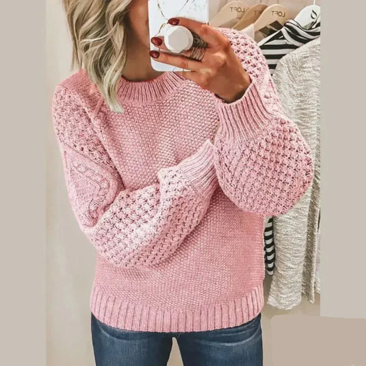 Kayla | Stilfuld Tekstureret Strik-Sweater