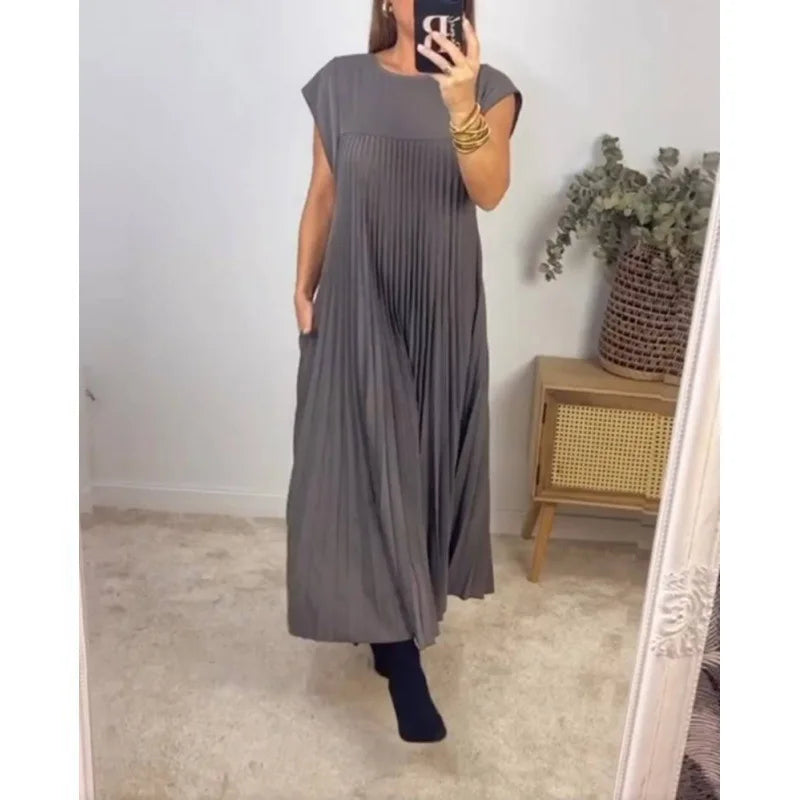 Linnea | Plisseret Maxi Kjole