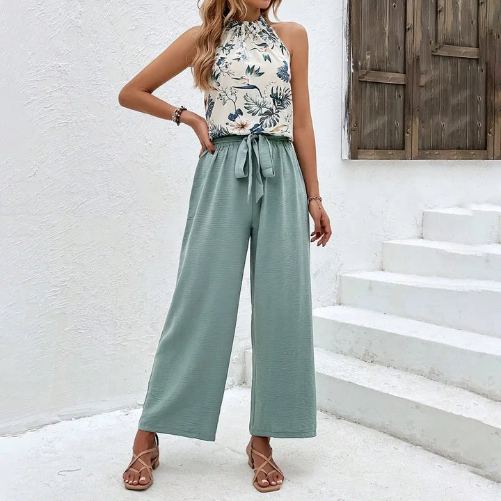 Bella | Blomstret Halter & Vidde-Ben Sæt
