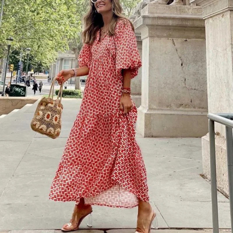 Emmeline | Boheme Bomuld Maxi Kjole