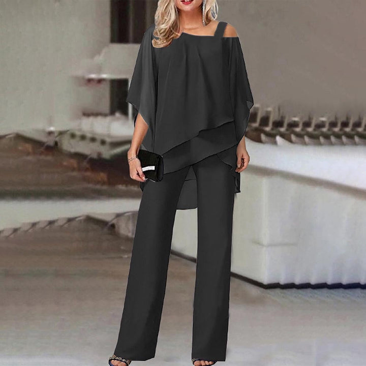 Serafina | Stilfuldt Off-Shoulder Tunika Buksesæt