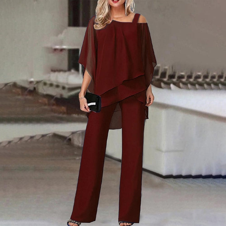 Serafina | Stilfuldt Off-Shoulder Tunika Buksesæt