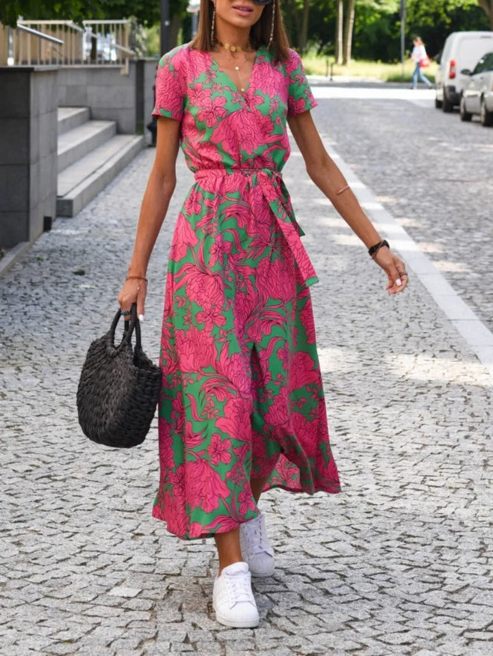 Tina | Blomster Wrap Kjole