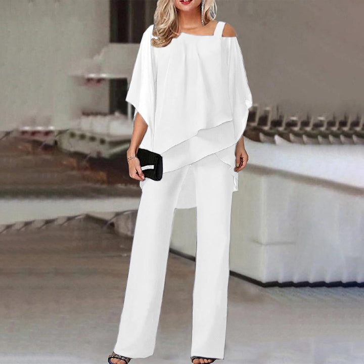 Serafina | Stilfuldt Off-Shoulder Tunika Buksesæt