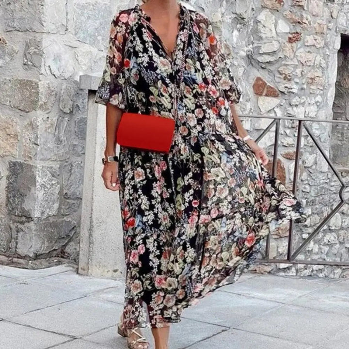 Undine | Blomstret Maxi Kjole