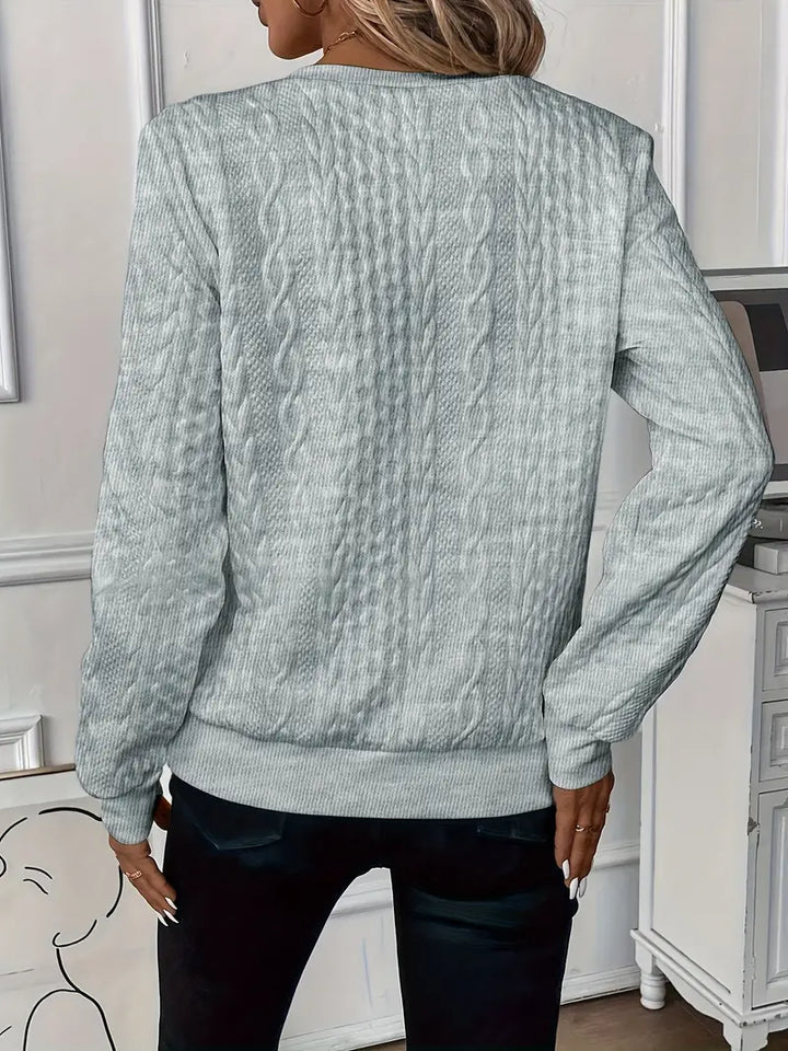 Zoey | Stilfuld Kabelstrikket Zip-Sweater